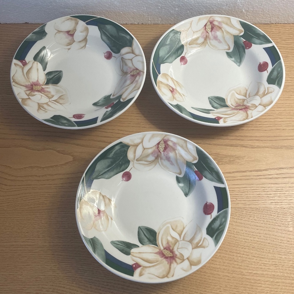 Savannah Grove Salad Soup Pasta Bowls Set of 3 Stoneware by Citation Retired 8"